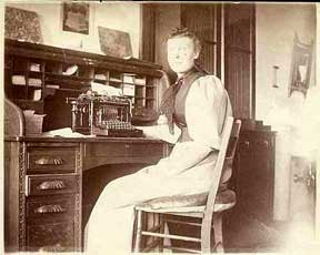 Woman at Desk, 1890s